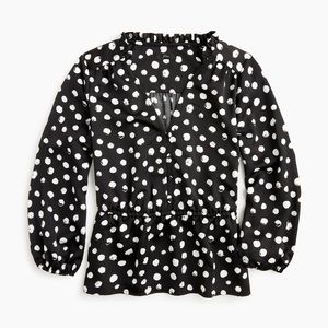 NWOT J.Crew Peplum Blouse